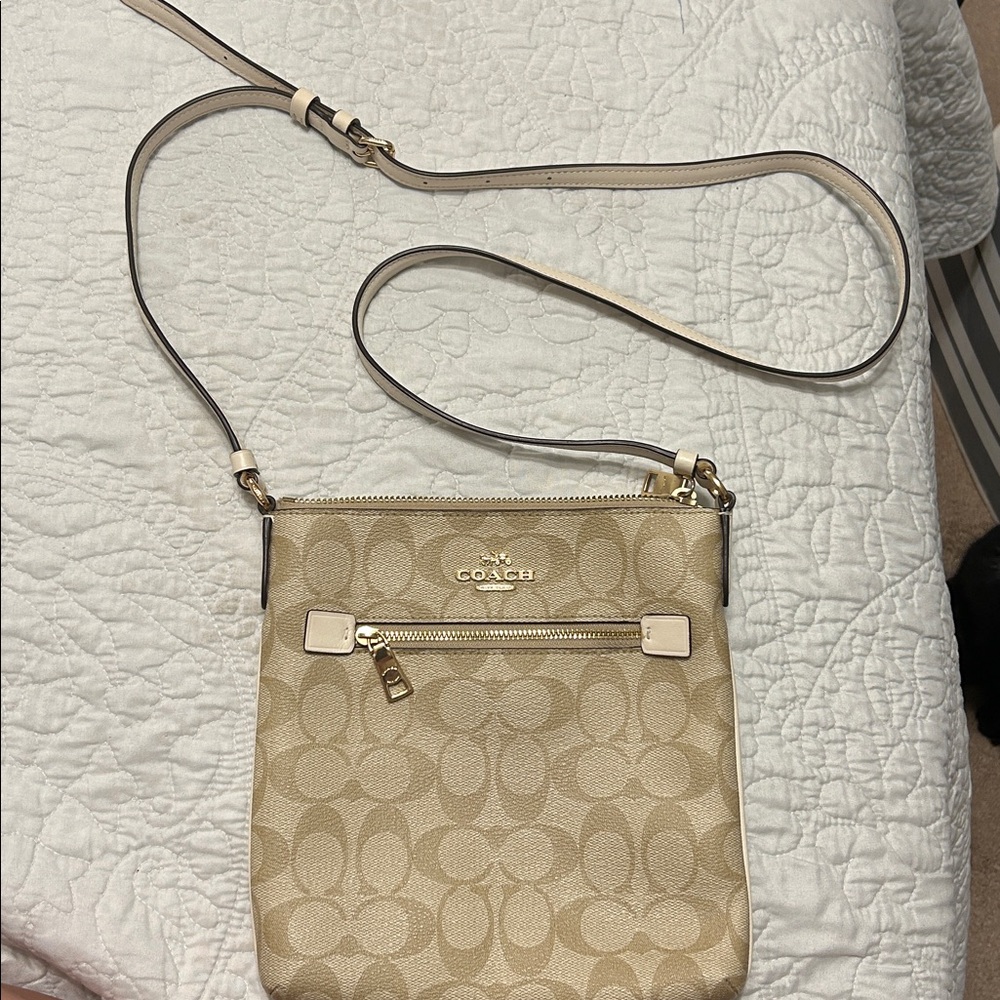 Coach Tan Signature Crossbody Bag